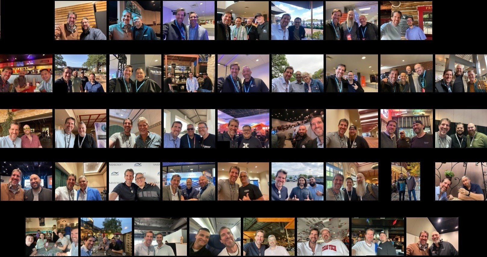 Photos of David with leaders, teams and friends at events over the years